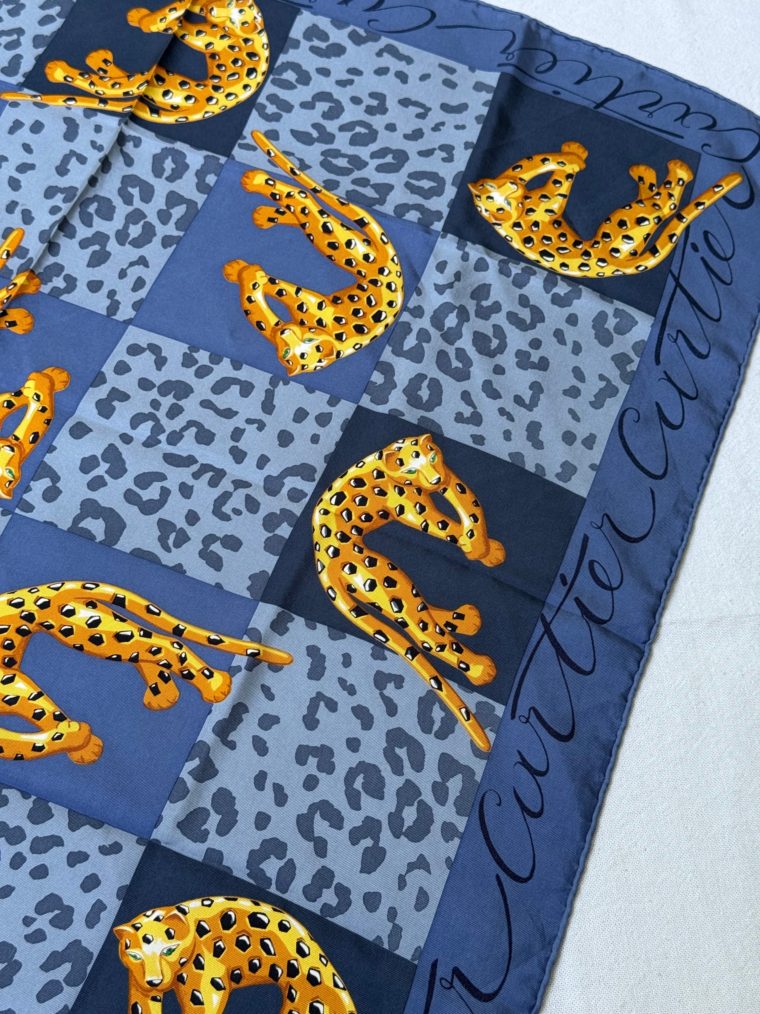 Cartier Scarf – Blue And Panthers Model