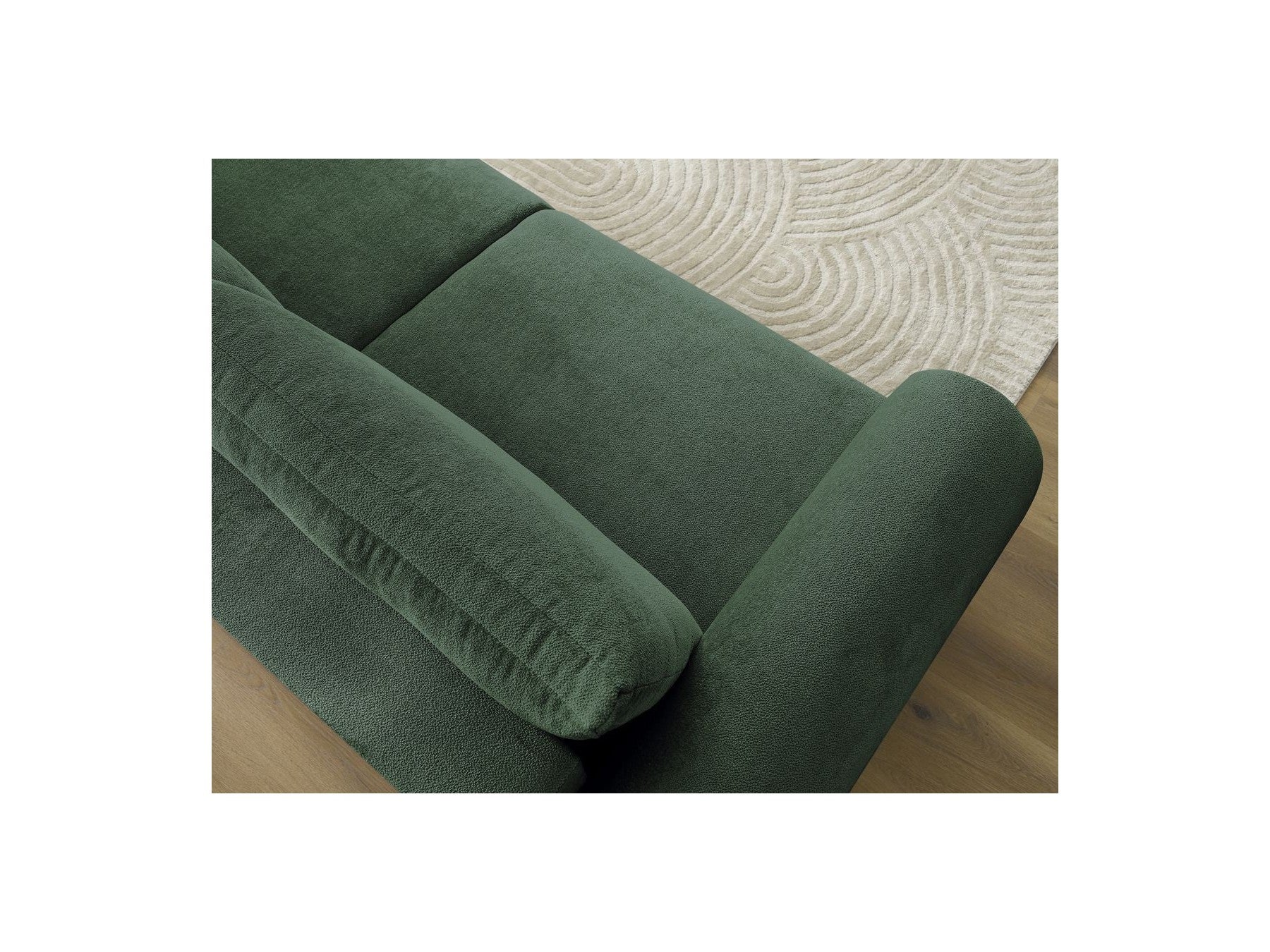Canapé Droit Convertible Coffre Lucien - Tissu Lisse