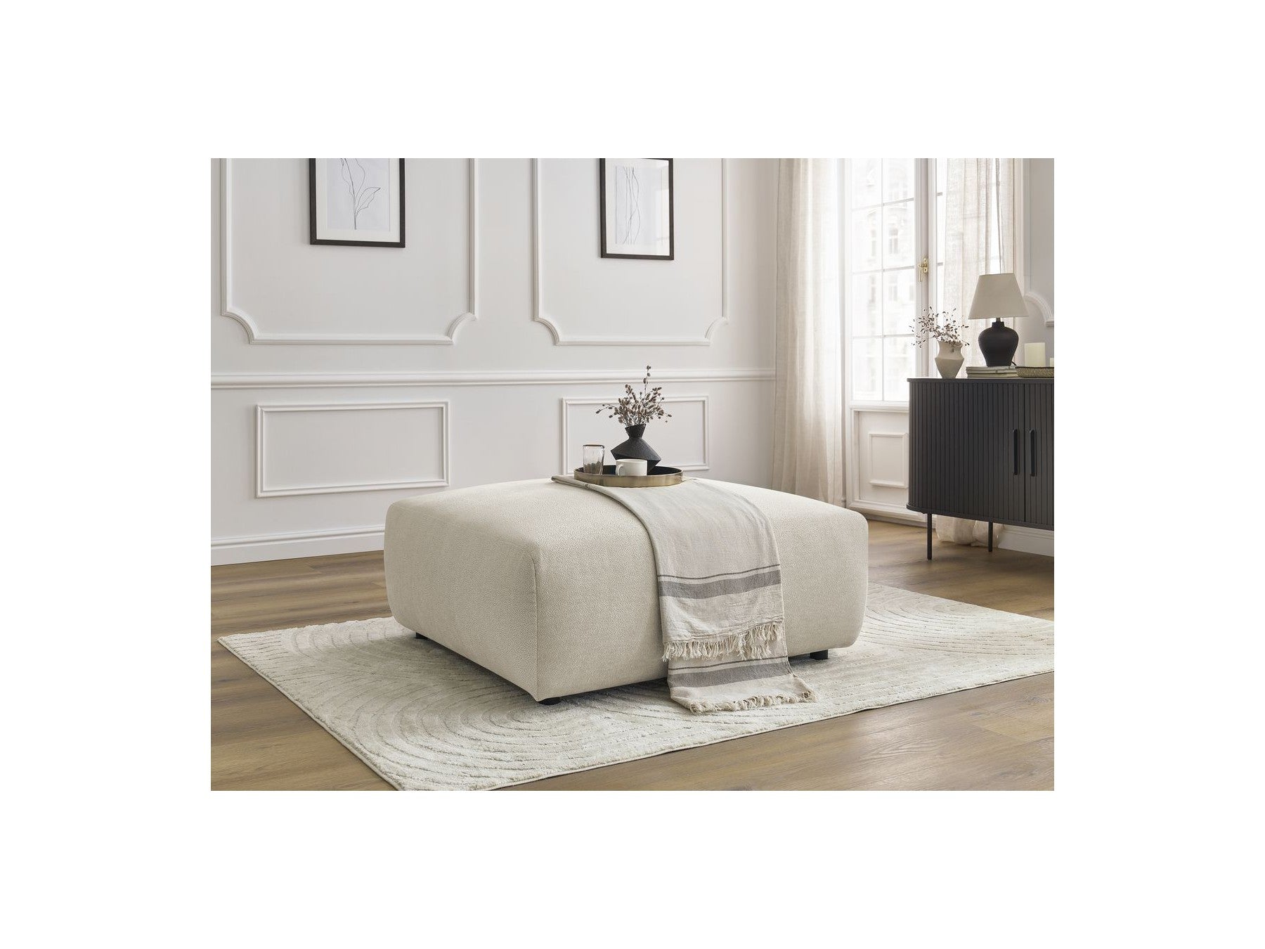 Pouf - Lucien - Tissu Lisse