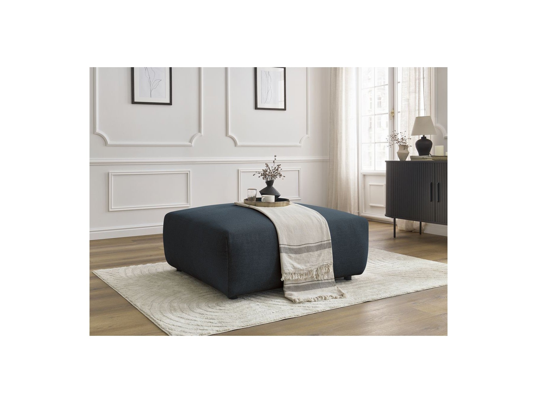 Pouf - Lucien - Tissu Lisse