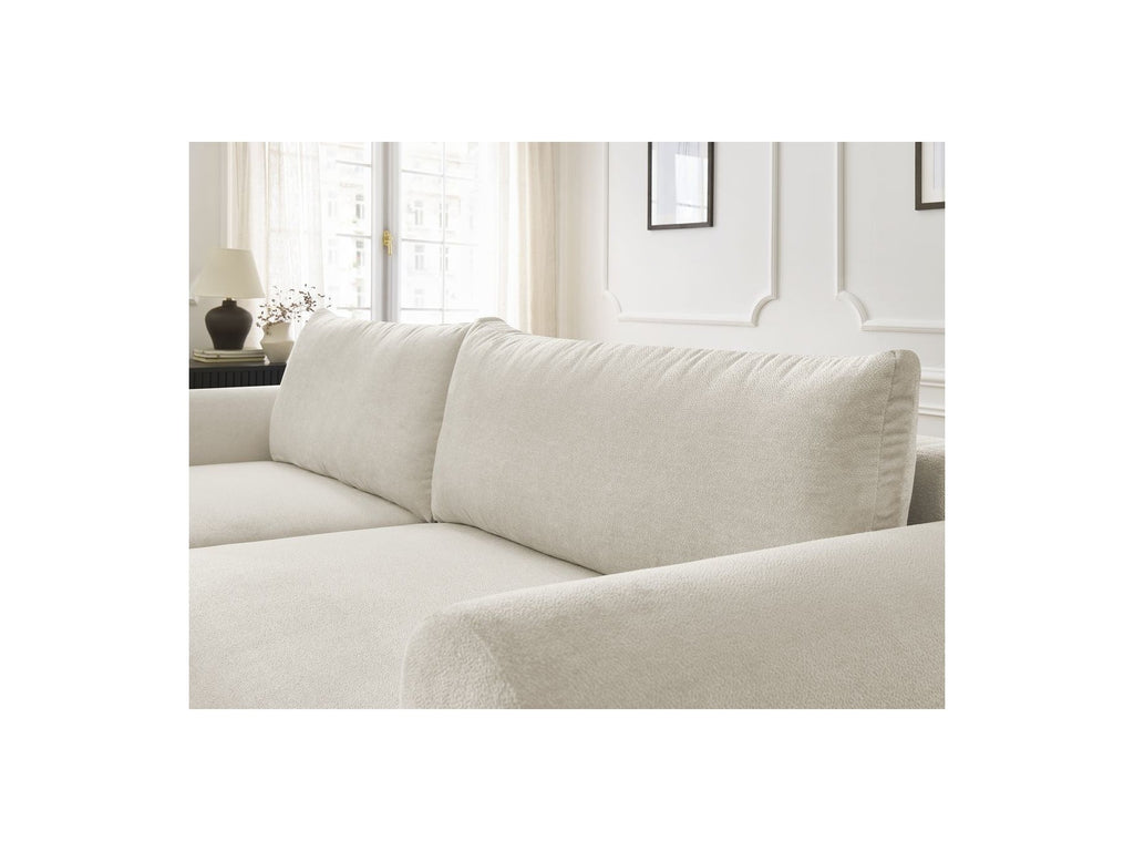 Canapé D'Angle Convertible Coffre Lucien - Tissu Lisse - Angle Gauche