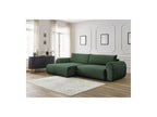 Canapé D'Angle Convertible Coffre Lucien - Tissu Lisse - Angle Gauche