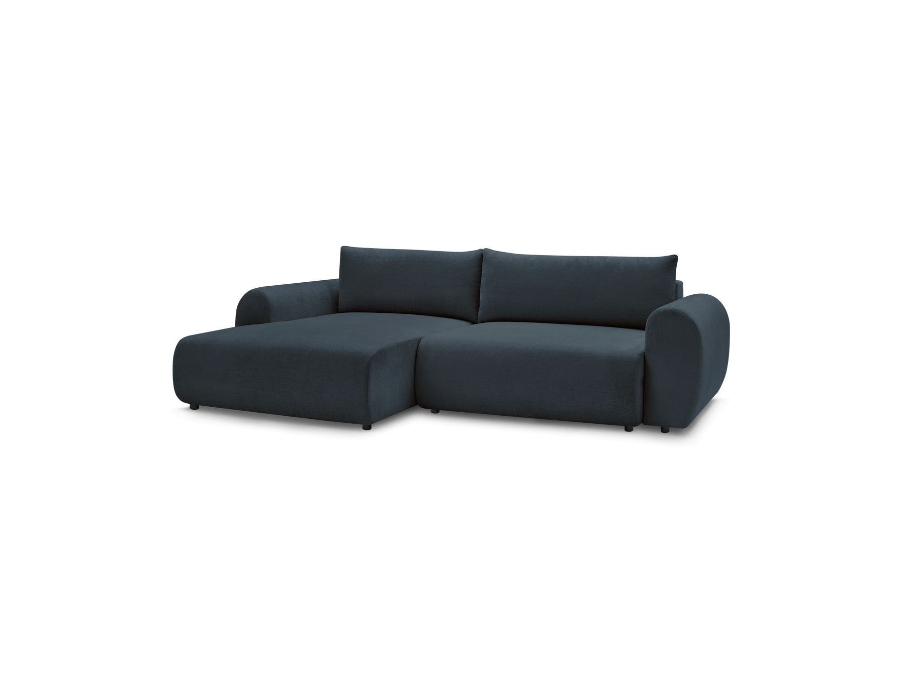 Canapé D'Angle Convertible Coffre Lucien - Tissu Lisse - Angle Gauche