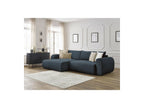 Canapé D'Angle Convertible Coffre Lucien - Tissu Lisse - Angle Gauche
