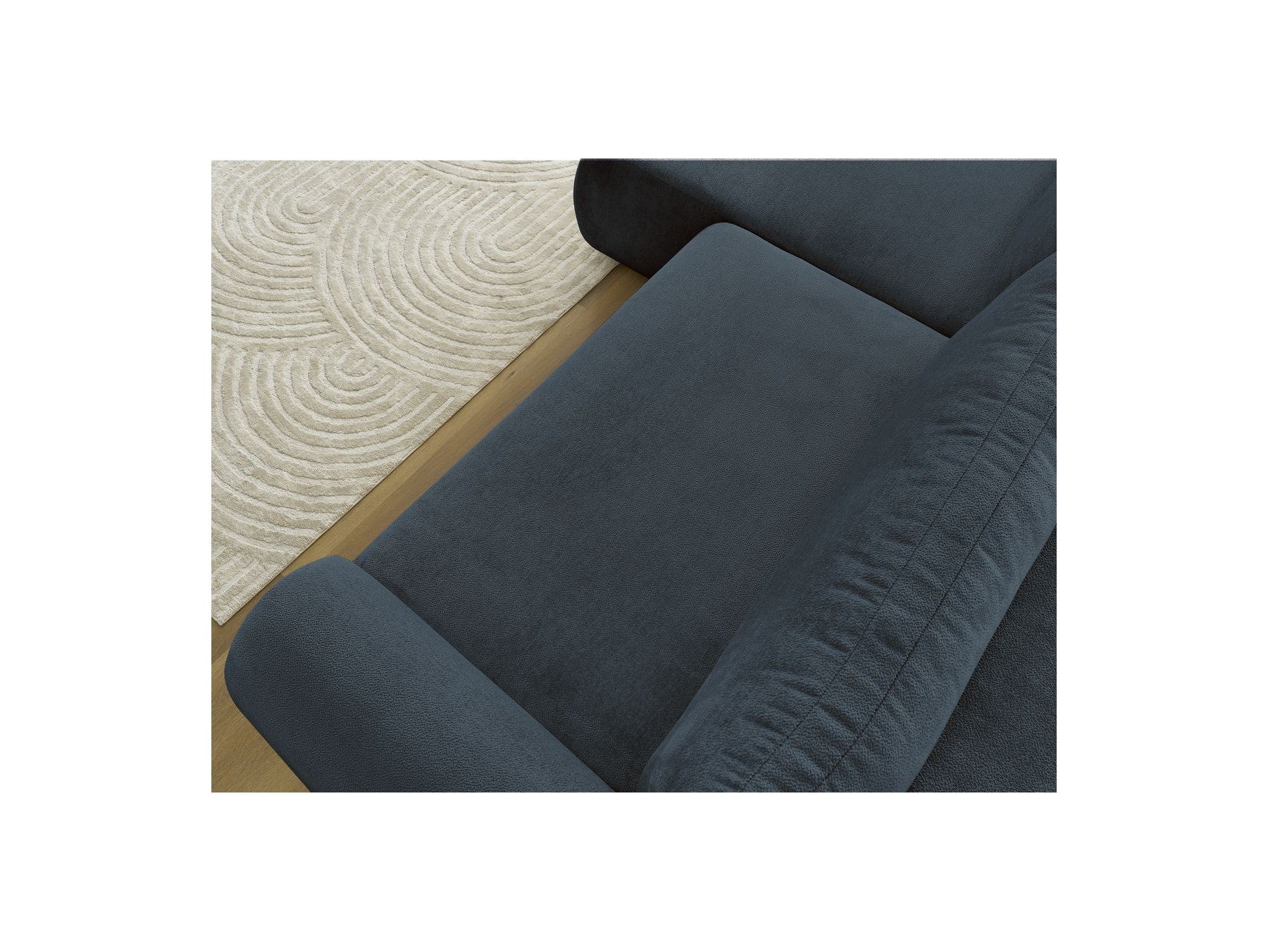 Canapé D'Angle Convertible Coffre Lucien - Tissu Lisse - Angle Gauche