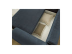 Canapé D'Angle Convertible Coffre Lucien - Tissu Lisse - Angle Gauche