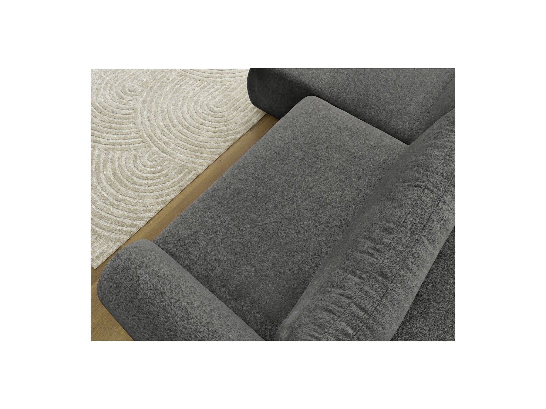 Canapé D'Angle Convertible Coffre Lucien - Tissu Lisse - Angle Gauche
