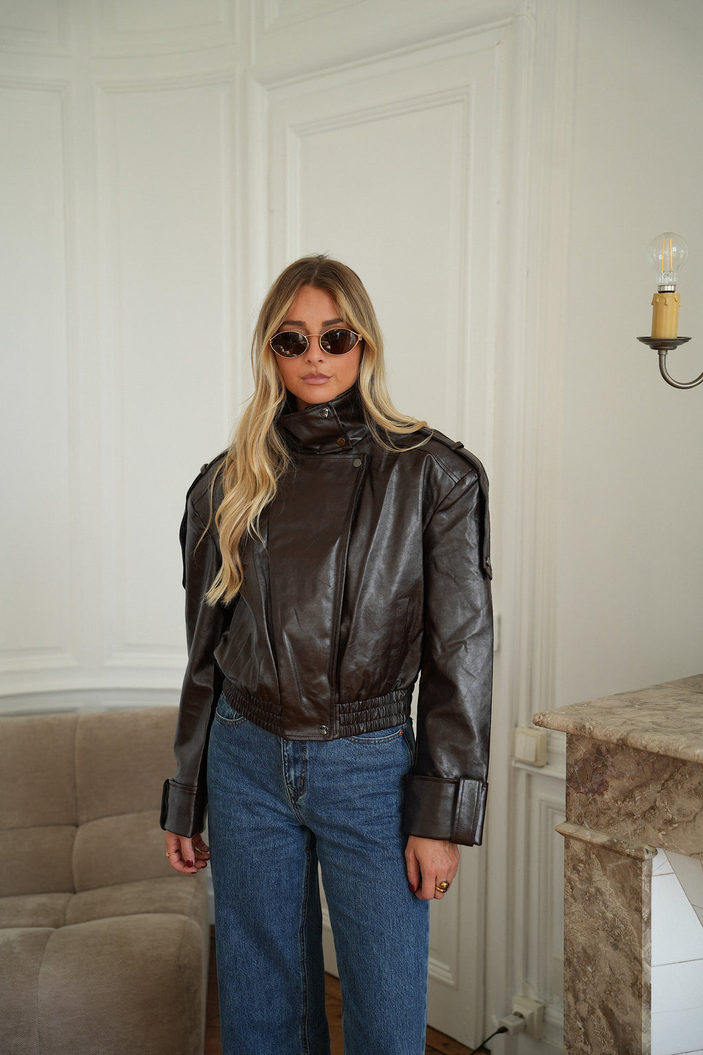 Veste En Similicuir - Zoé Chocolat