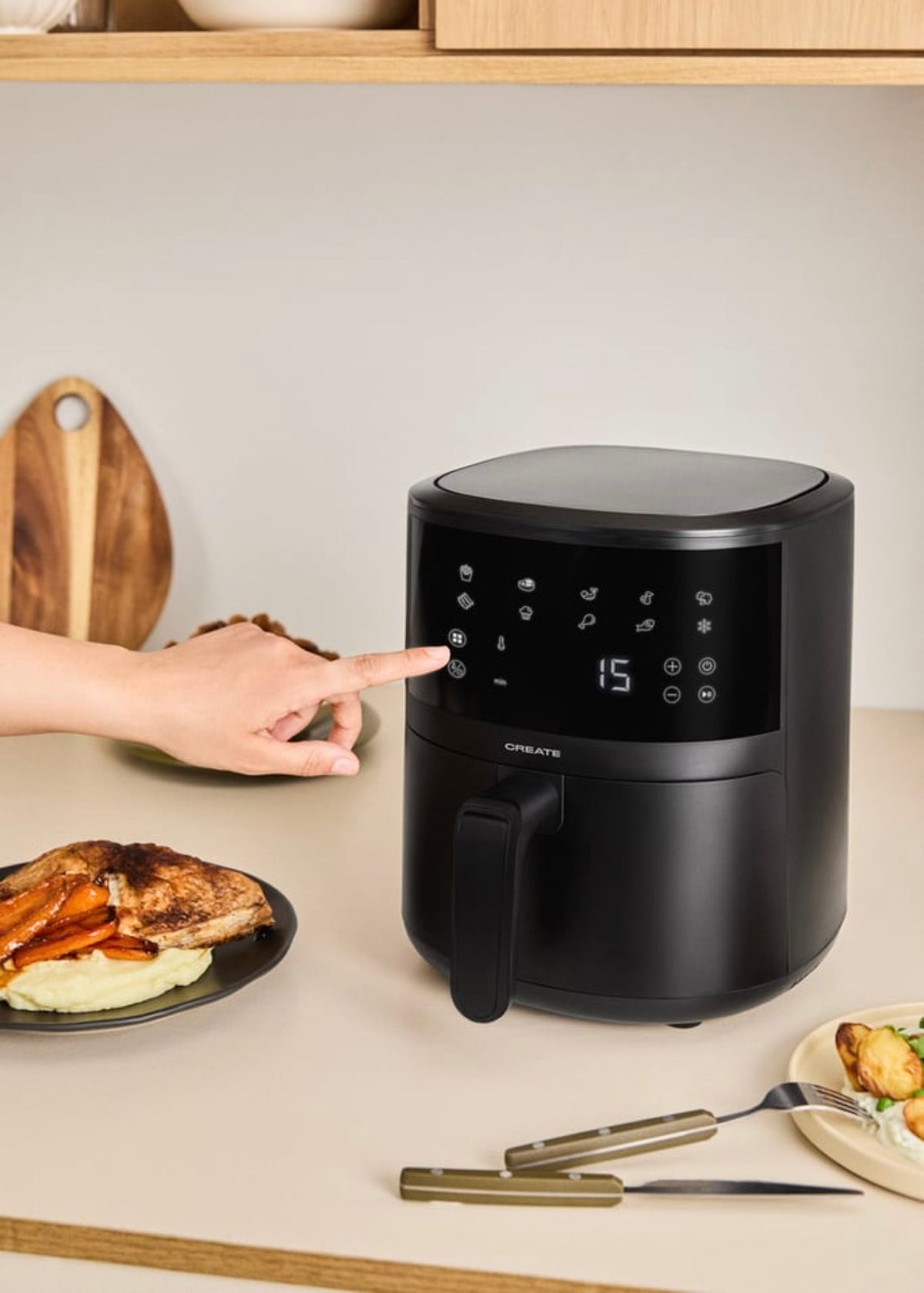 Air Fryer Easy - Freidora de aire 4.5 L - Negro