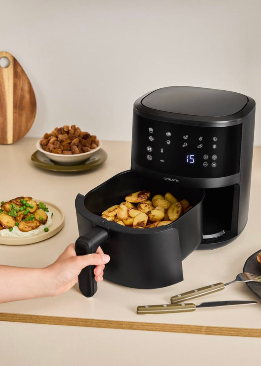 Air Fryer Easy - Freidora de aire 4.5 L - Negro