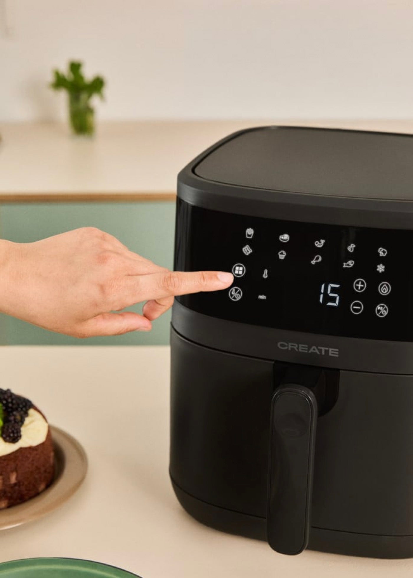 Air Fryer Dual Heat - 6.5 L Air Fryer with Dual Heating Elements - Black