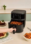 Air Fryer Dual Heat - 6.5 L Air Fryer with Dual Heating Elements - Black
