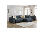 Canapé D'Angle L Convertible Coffre - Lucien - Tissu Lisse - Angle Droit