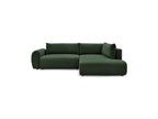 Canapé D'Angle L Convertible Coffre - Lucien - Tissu Lisse - Angle Droit