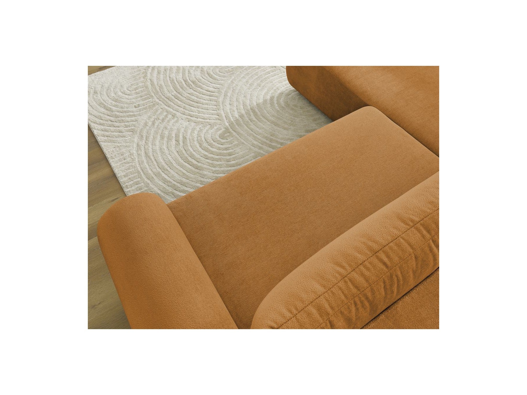 L-Shaped Corner Sofa Bed with Storage - Lucien - Smooth Fabric - Left-Hand Corner
