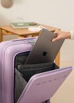 Luggage Studio Pocket - Valise Rigide Extensible Compatible Compagnies Low Cost - Lavande