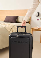 Luggage Studio Pocket - Maleta rígida extensible apta para compañías low cost - Negro