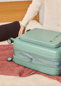 Luggage Studio Pocket - Valise Rigide Extensible Compatible Compagnies Low Cost - Sauge