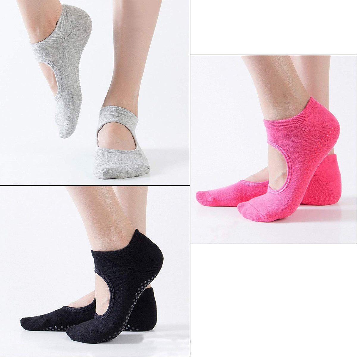 Set De 3 Paires De Chaussettes De Yoga