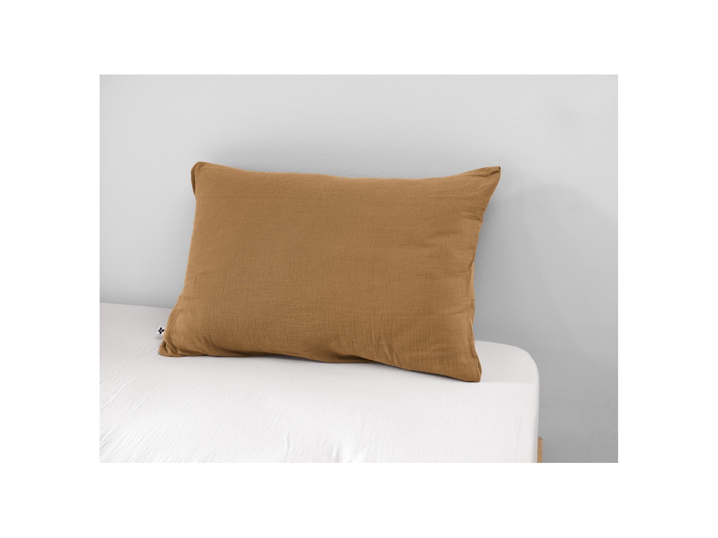 Gaia - Taie D'Oreiller - Double Gaze De Coton - Camel