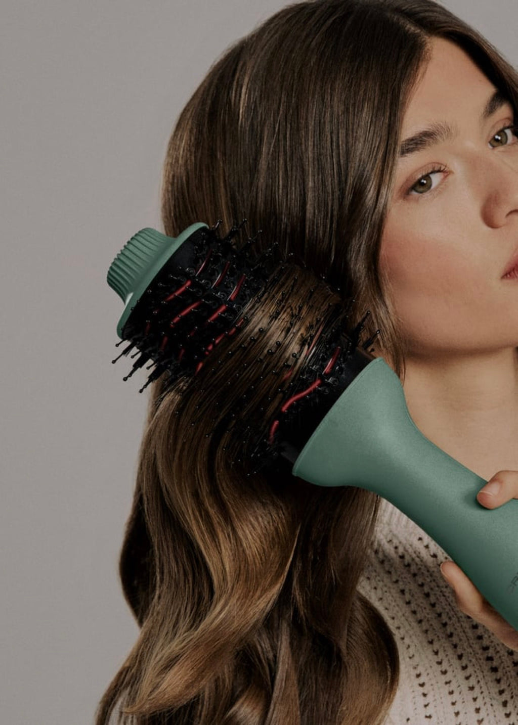Ceramic Led Volume Styler - Volumising Brush With Dual LED Treatment - Sage