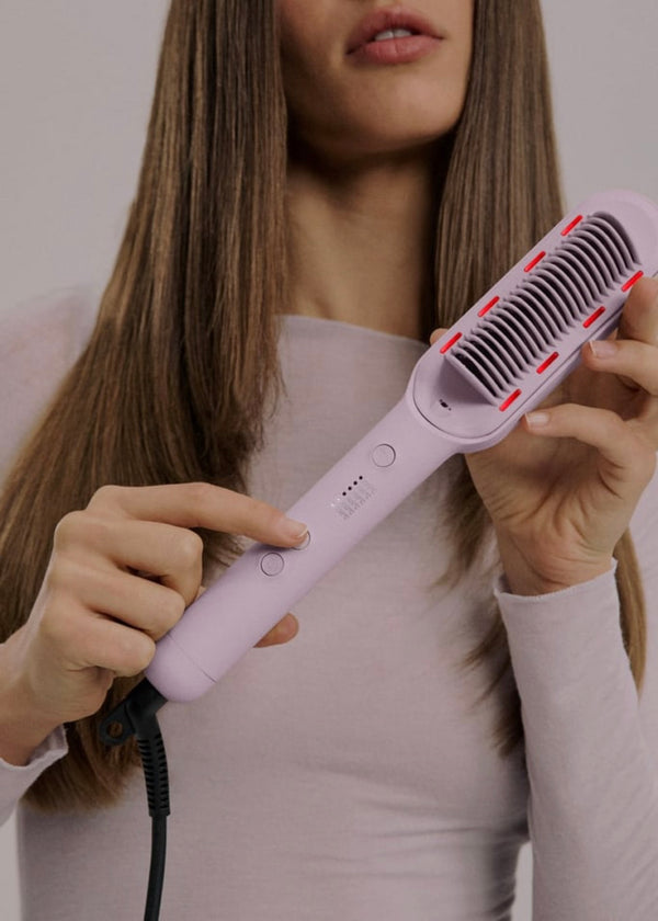 Ion Led Styler - Spazzola Lisciante Ionica Con Trattamento Led - Lavanda