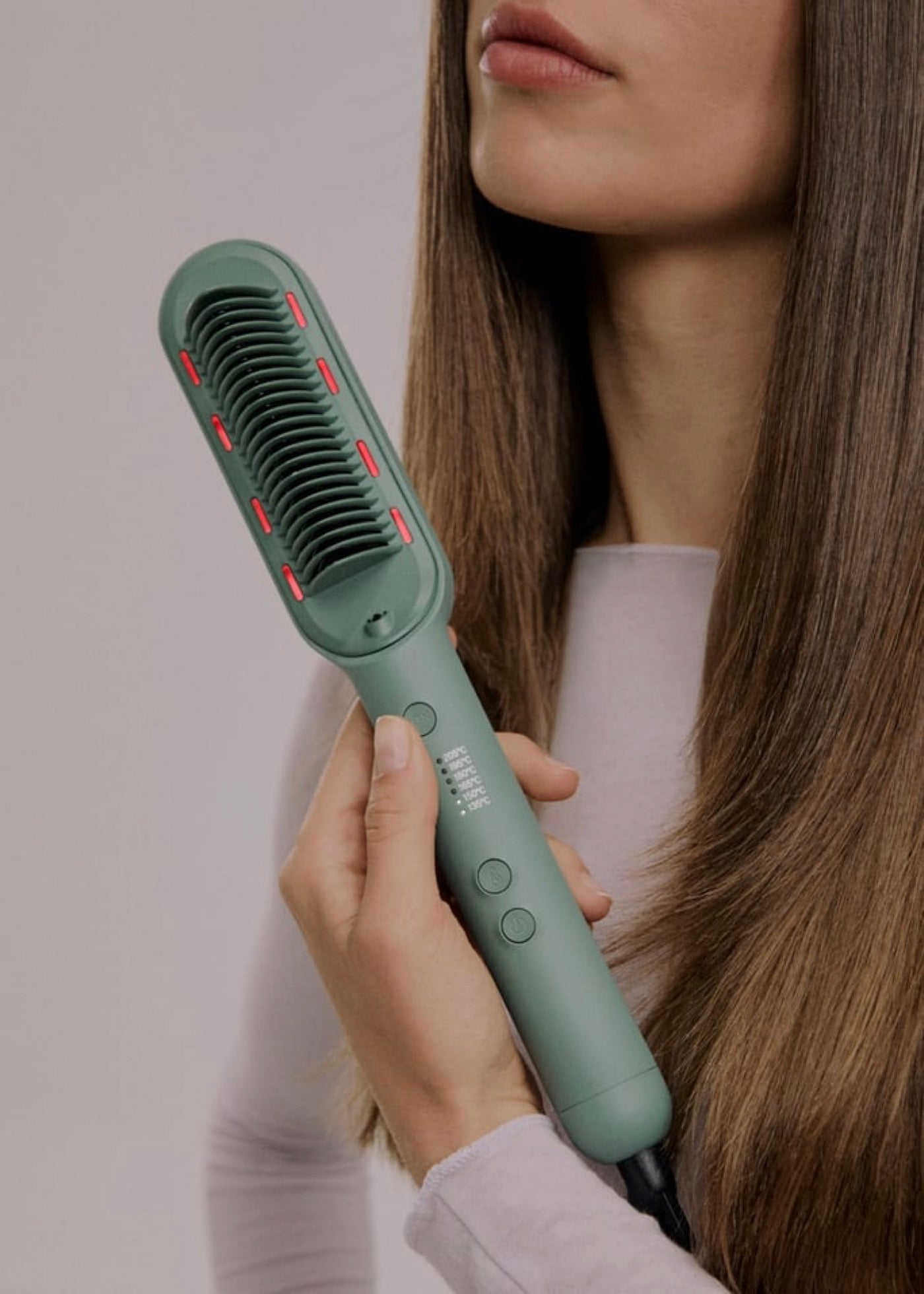 Ion Led Styler - Cepillo alisador iónico con tratamiento LED - Sage