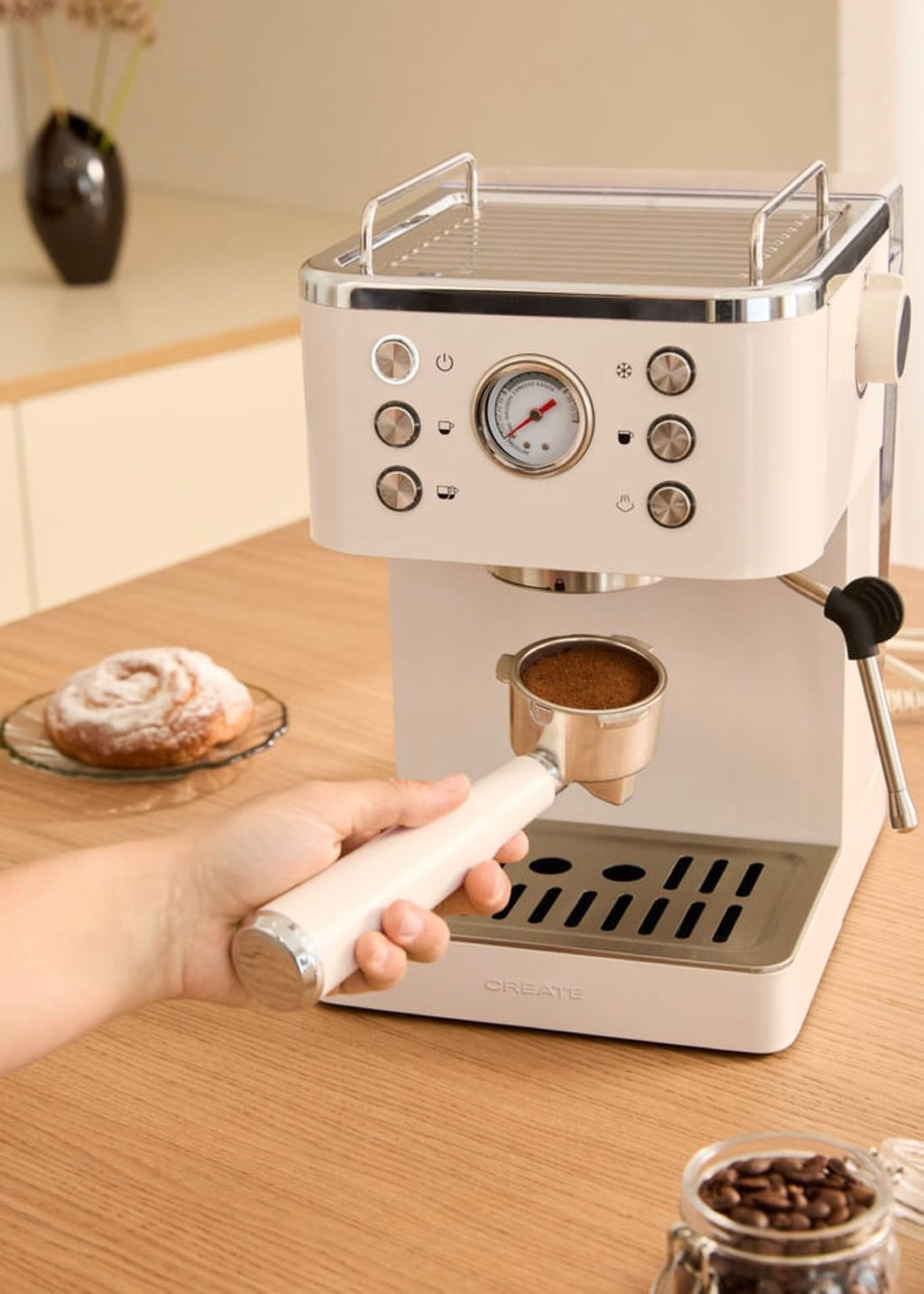 Thera Classic Cold Brew - Machine À Expresso 20 Bars Avec Fonction Café Froid - Blanc Cassé