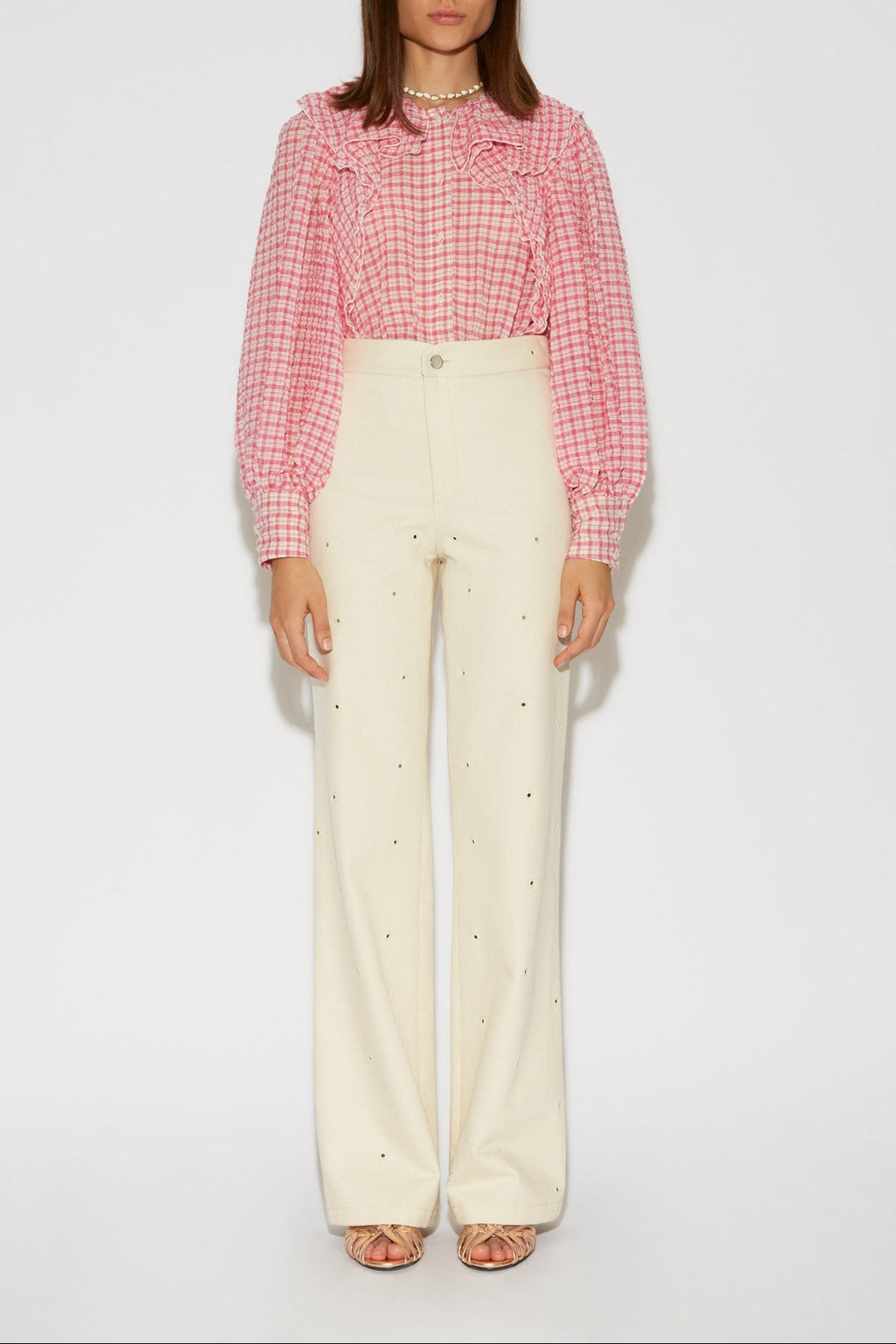 BLOUSE SONG SEERSUCKER PINK