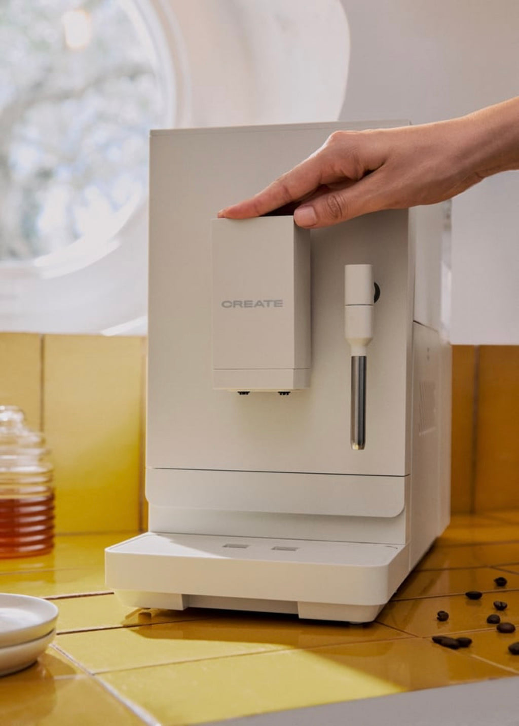 Thera Matic - Cafetera Superautomática 20 Bar Con Molinillo Y Vaporizador - Blanco Roto