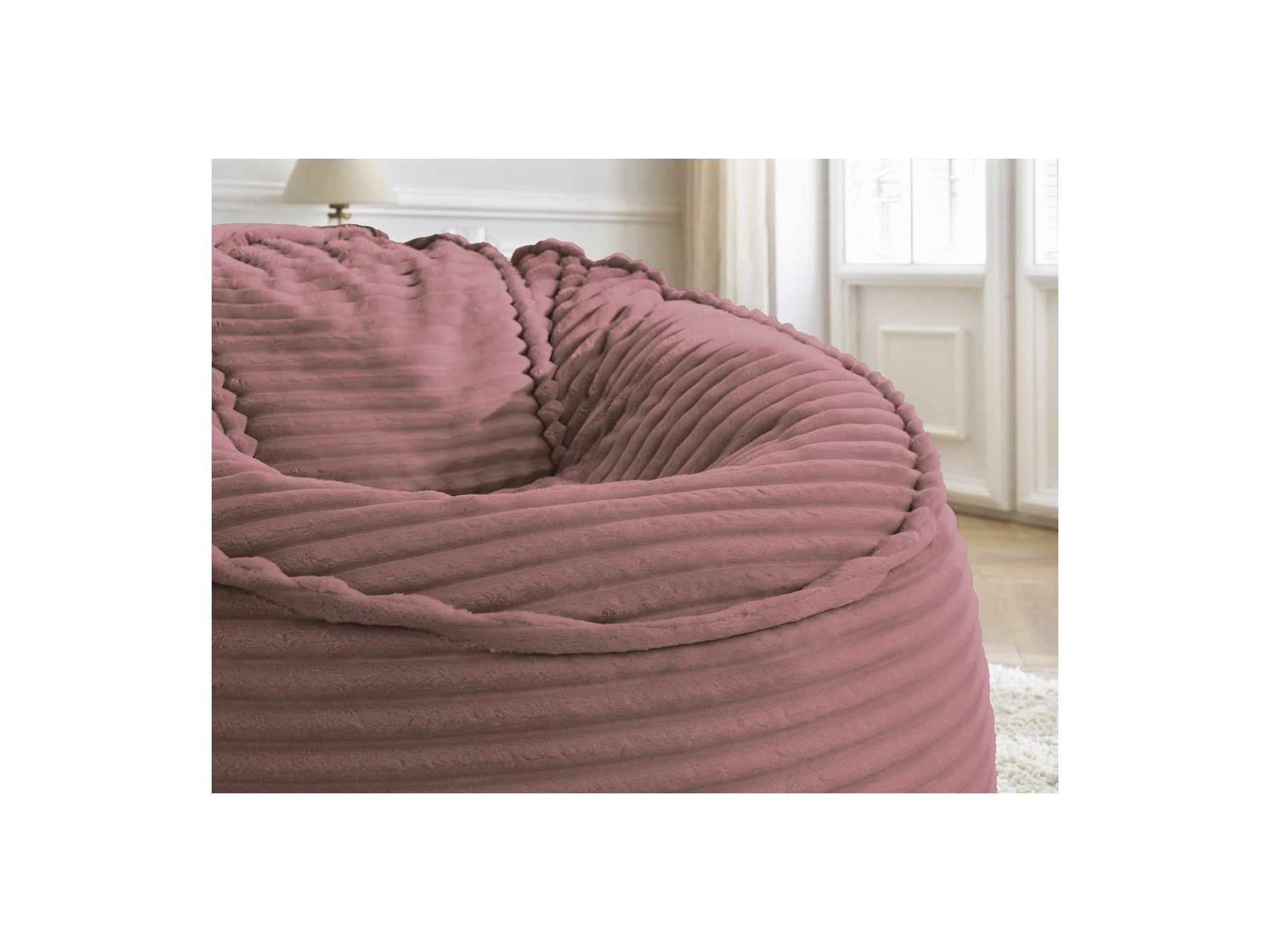 Socrate - Grand Pouf Ultra Moelleux - Velours Côtelé Doux