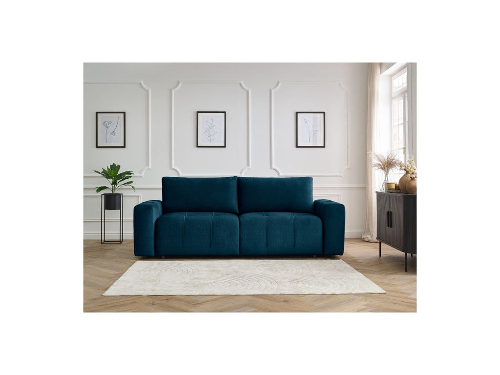 Arsene - Canapé Droit Convertible Coffre - Tissu Velours