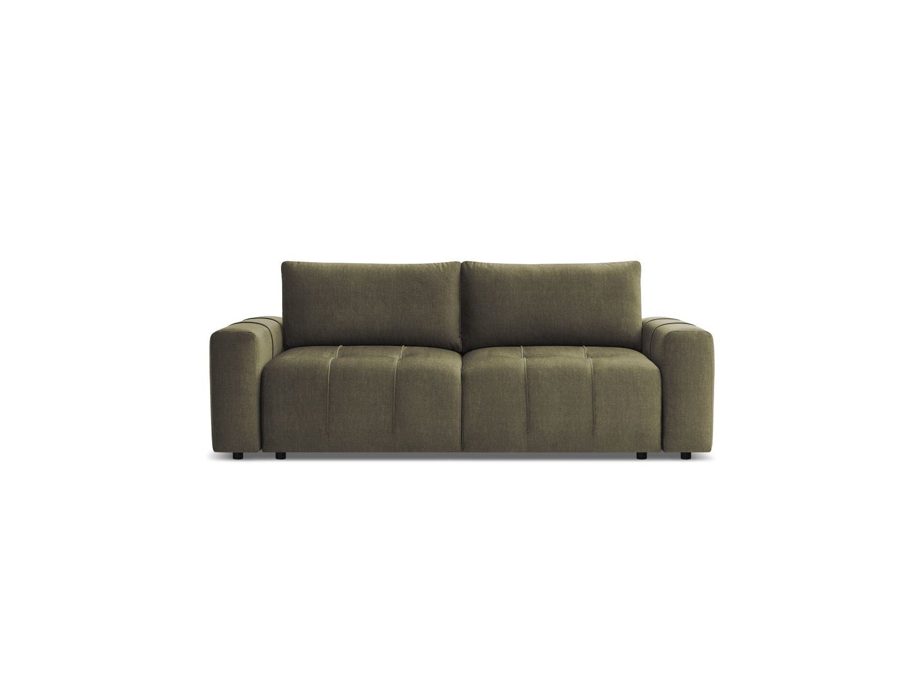 Arsene - Canapé Droit Convertible Coffre - Tissu Velours