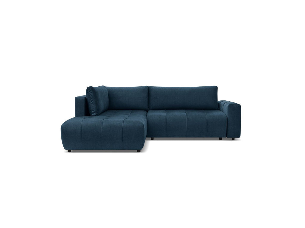 Arsene - Canapé D'Angle L Convertible Coffre - Velours - Angle Gauche