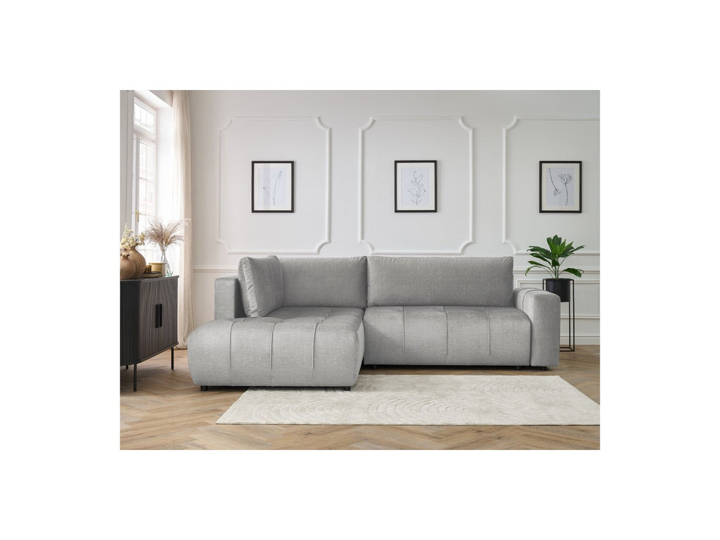 Arsene - Canapé D'Angle L Convertible Coffre - Velours - Angle Gauche