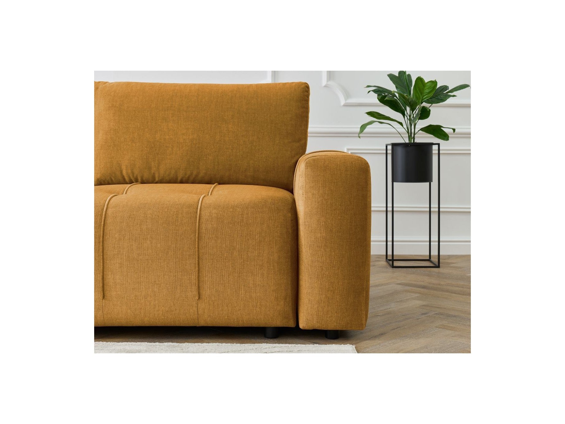 Arsene - Canapé D'Angle L Convertible Coffre - Velours - Angle Gauche