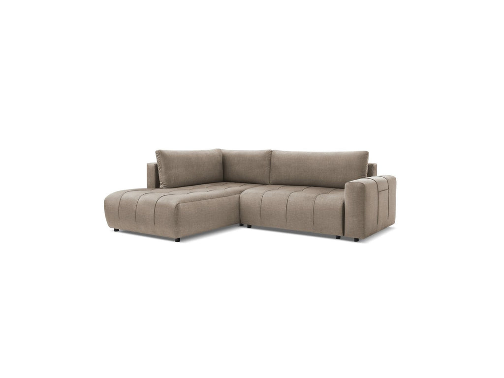 Arsene - Canapé D'Angle L Convertible Coffre - Velours - Angle Gauche