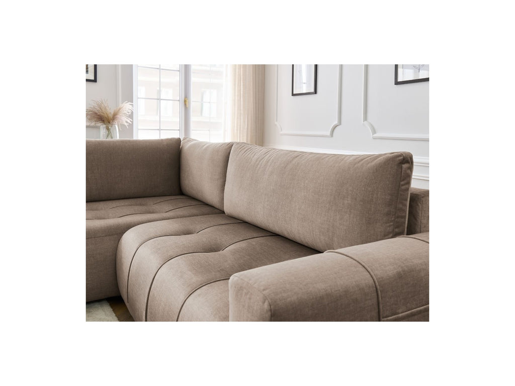 Arsene - Canapé D'Angle L Convertible Coffre - Velours - Angle Gauche