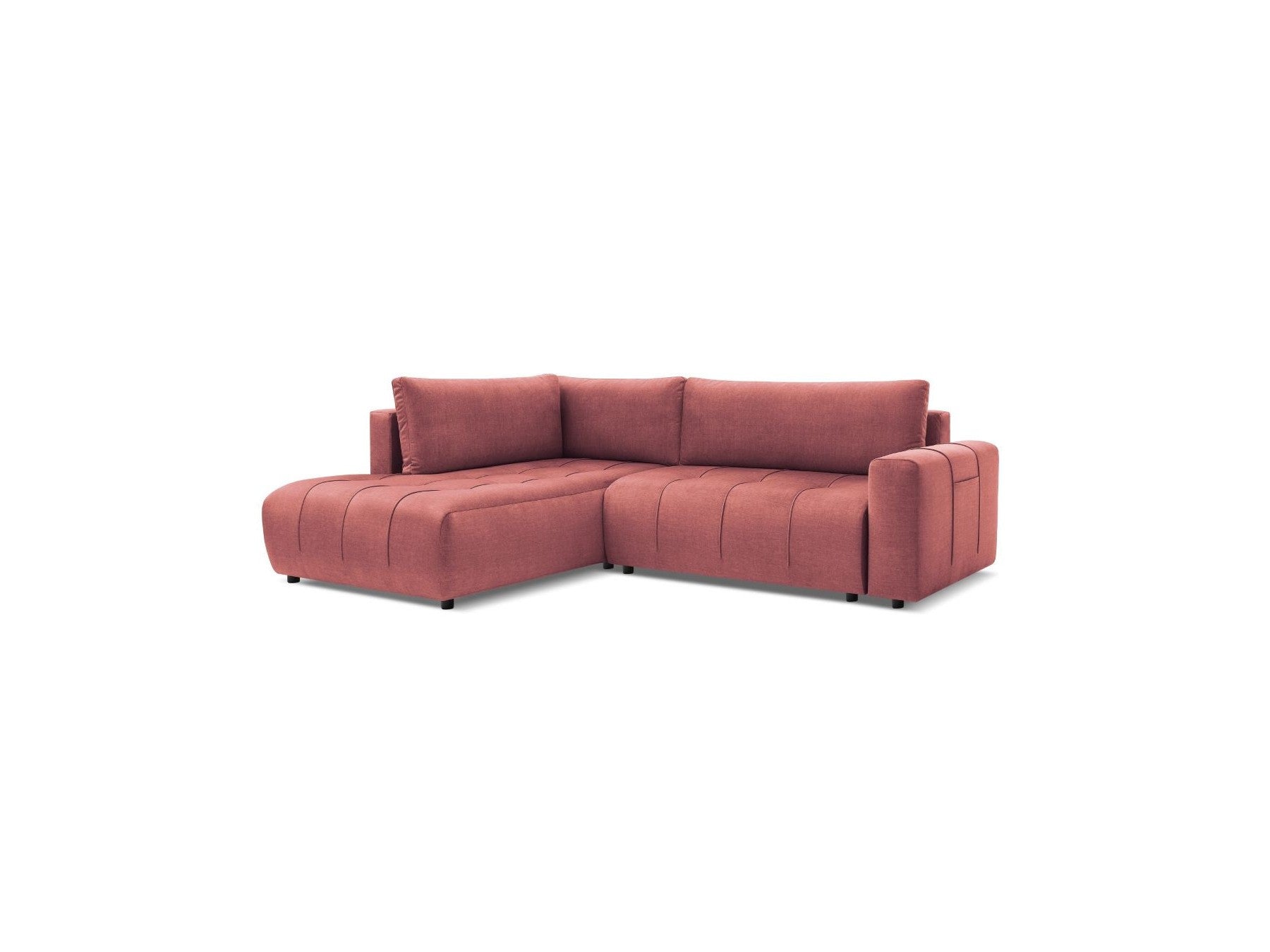 Arsene - Canapé D'Angle L Convertible Coffre - Velours - Angle Gauche