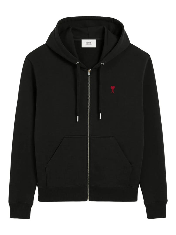 Sweat à capuche zippé Ami De Coeur – Ami Paris – Noir