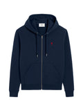 Sudadera con capucha y cremallera Ami De Coeur – Ami Paris – Navy