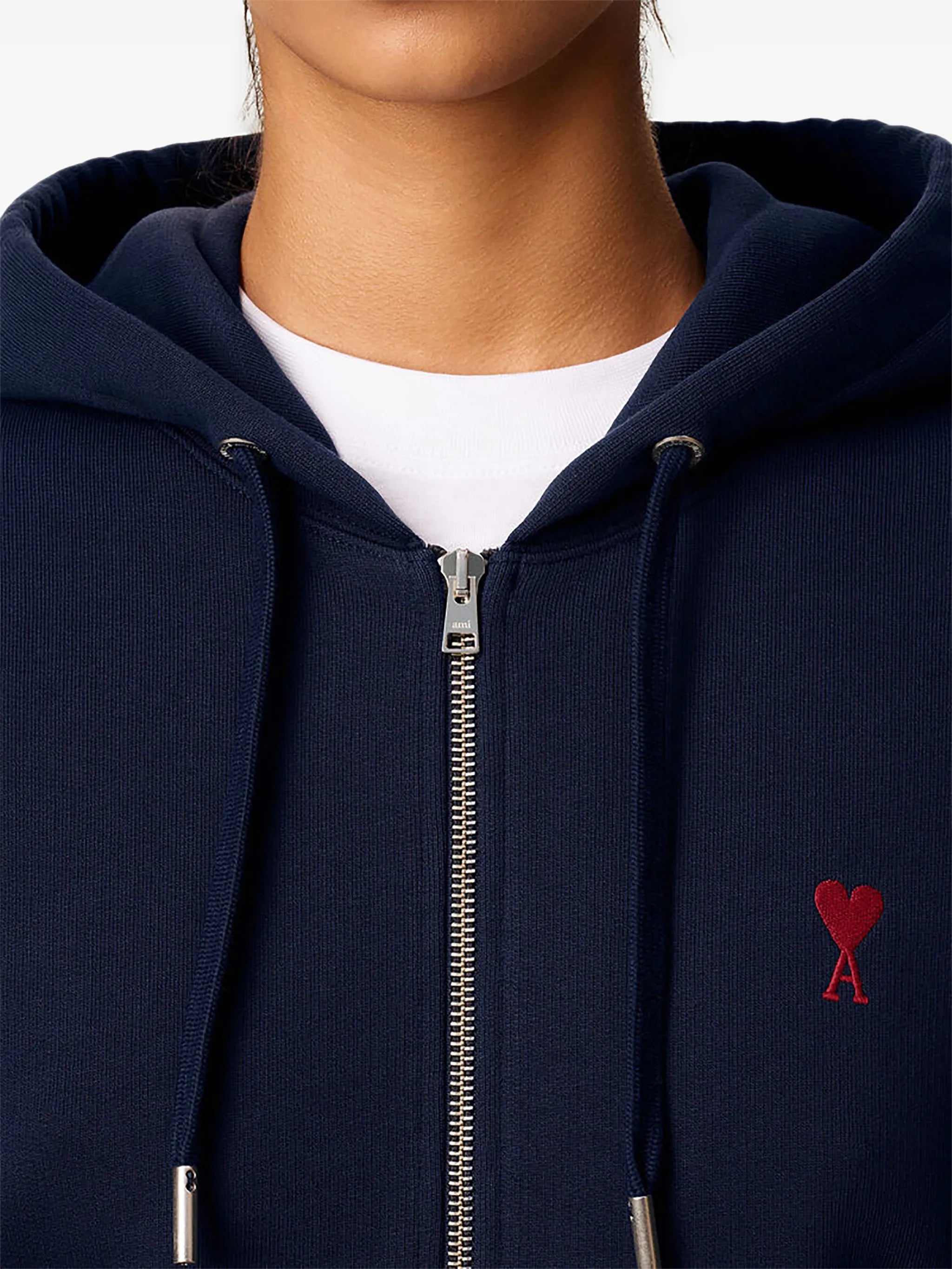 Sudadera con capucha y cremallera Ami De Coeur – Ami Paris – Navy