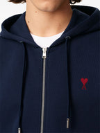 Sudadera con capucha y cremallera Ami De Coeur – Ami Paris – Navy