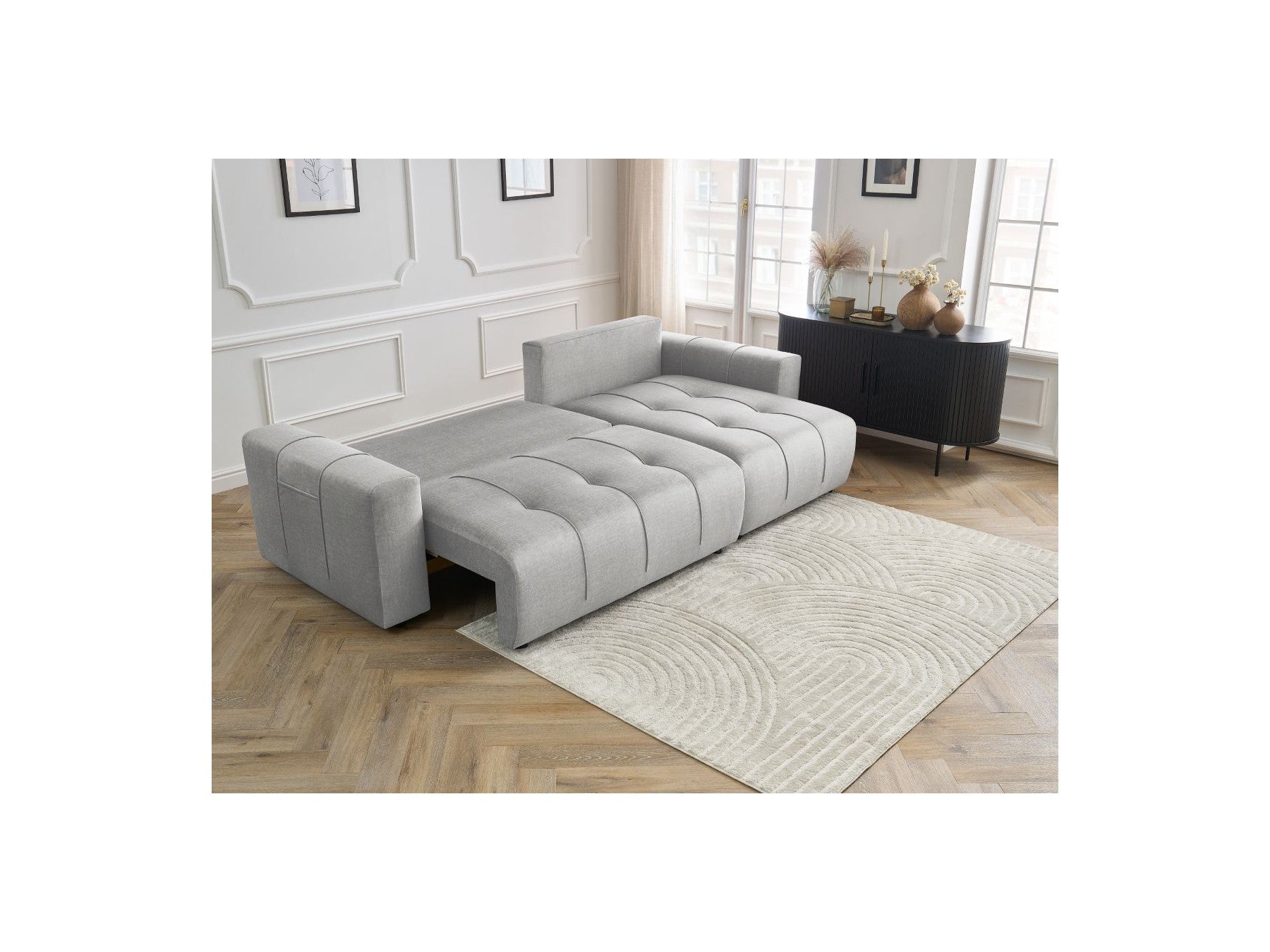 Arsene - Canapé D'Angle Réversible Convertible Coffre - Velours
