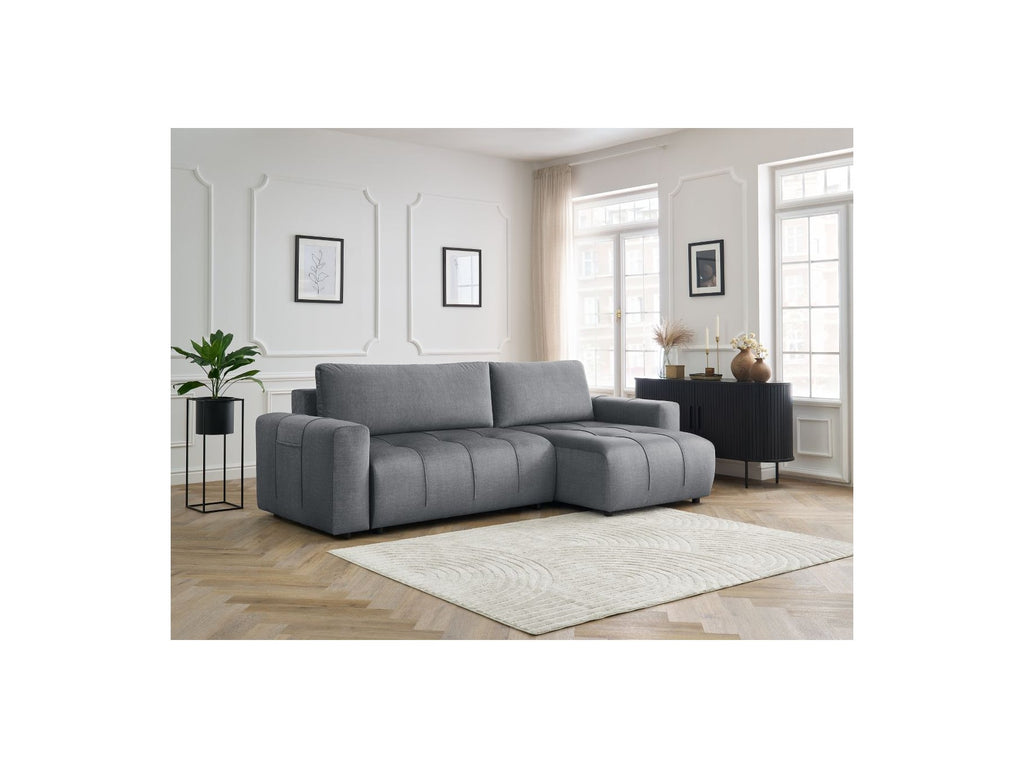 Arsene - Canapé D'Angle Réversible Convertible Coffre - Velours