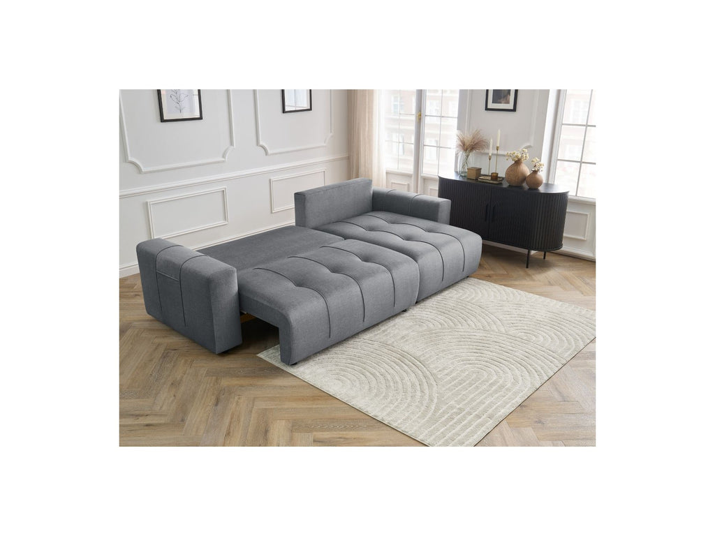 Arsene - Canapé D'Angle Réversible Convertible Coffre - Velours