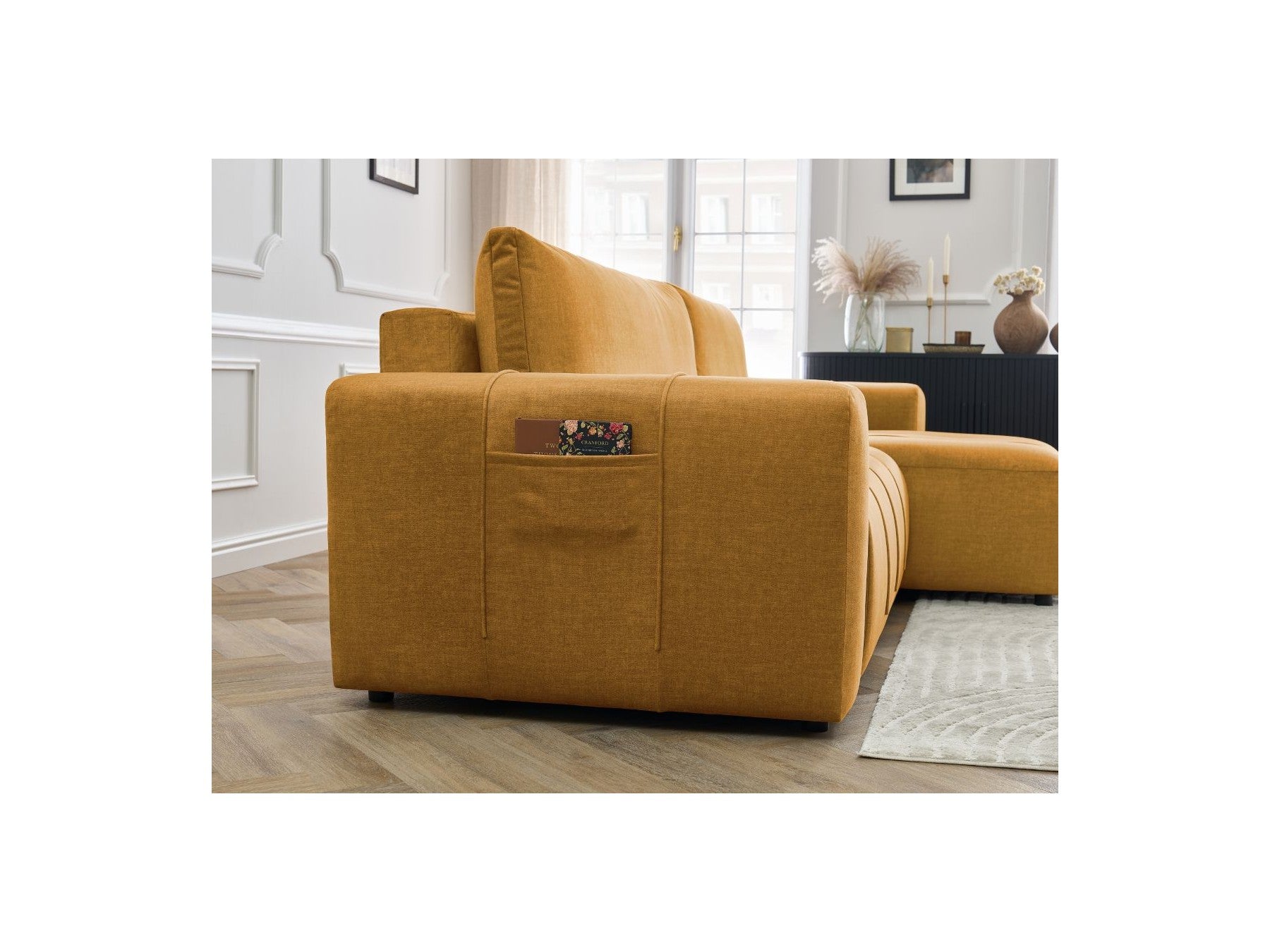 Arsene - Canapé D'Angle Réversible Convertible Coffre - Velours