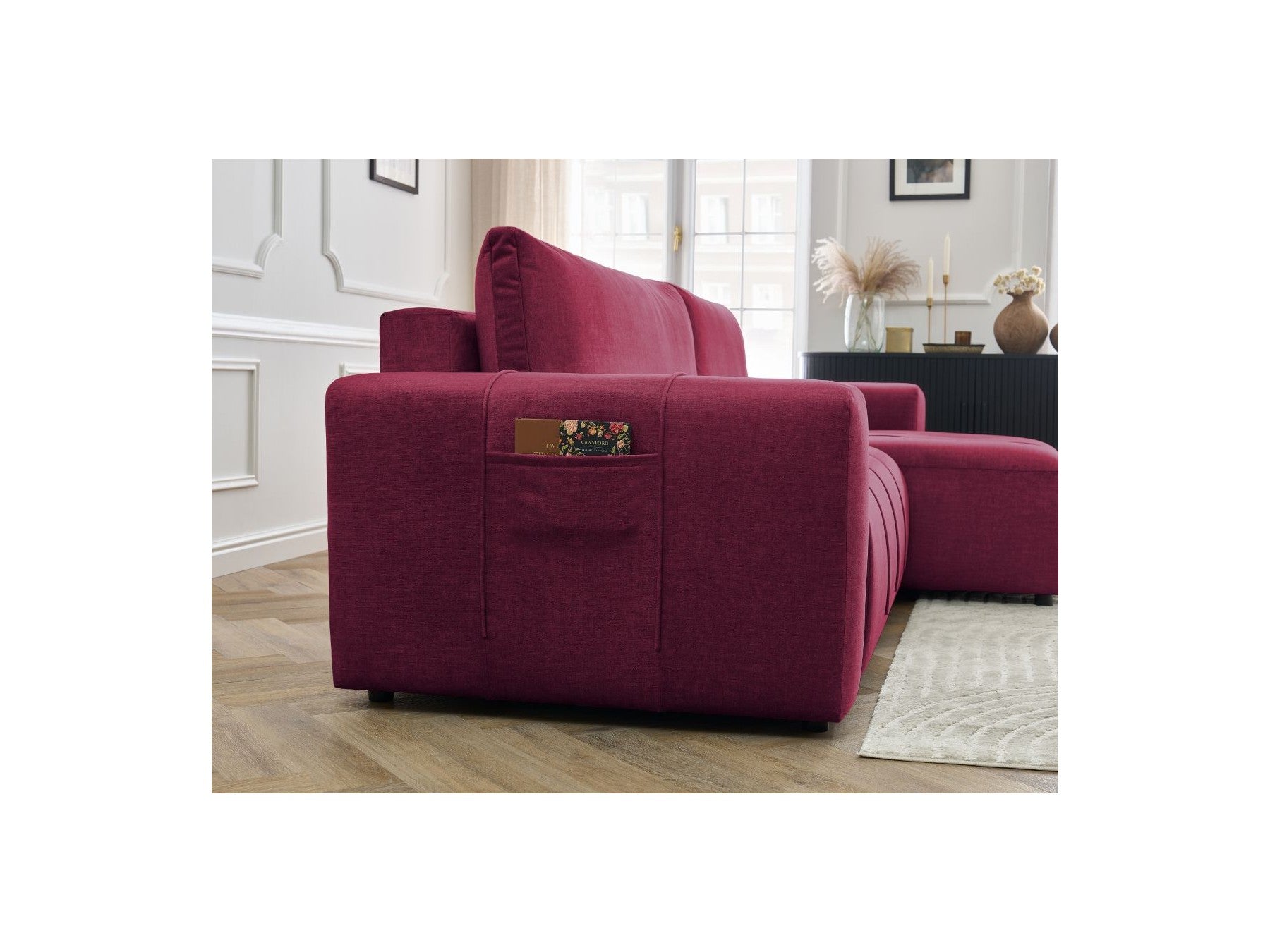 Arsene - Canapé D'Angle Réversible Convertible Coffre - Velours