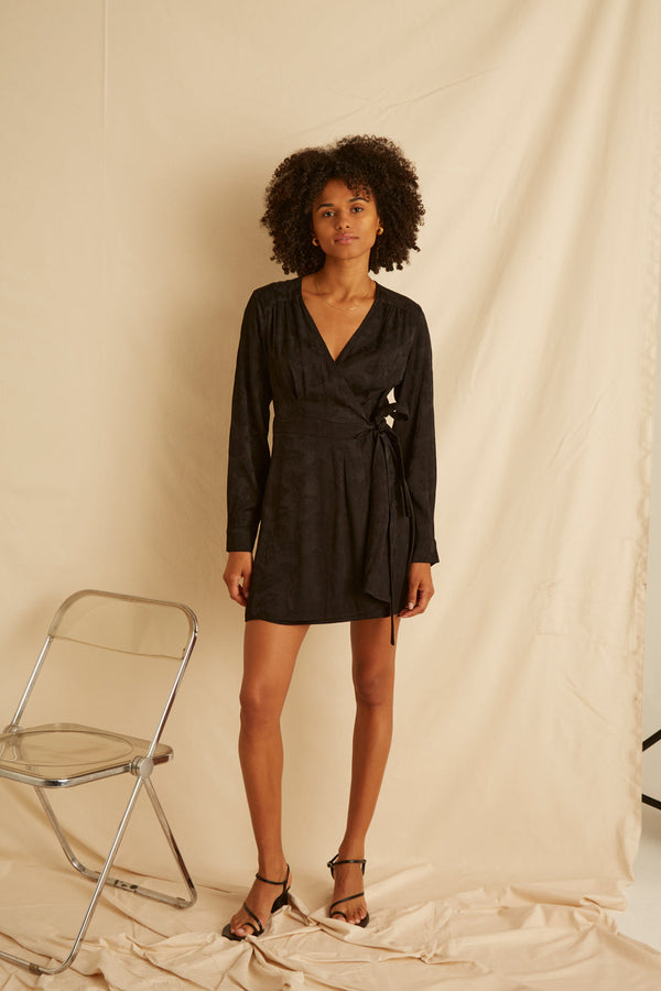 Kleid Romea – Jacquard Mitternachtsblau