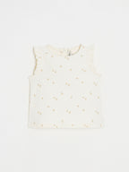 T-Shirt Sans Manche Craie - Fille
